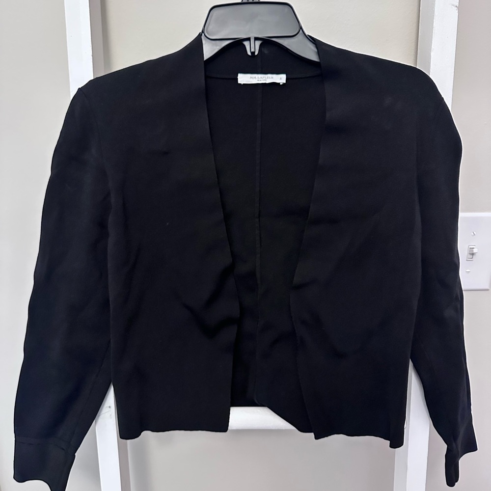 MM Lafleur Black Fitted Cropped Jacket
